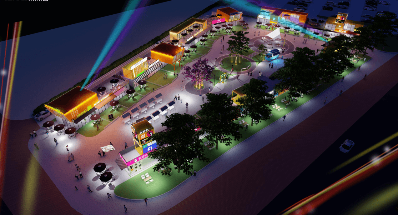 夜经济街区总体布局效果图